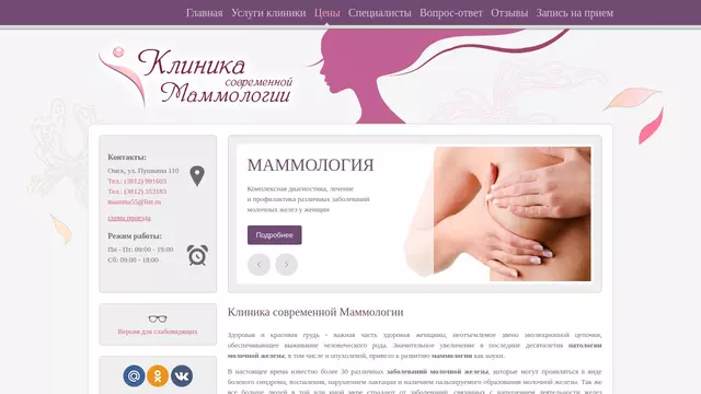 Сайт mammolog55.ru.webp